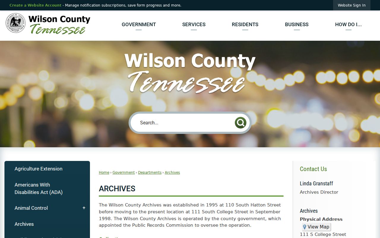 Mount Juliet city directory research through the Wilson County Archives collections page